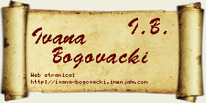Ivana Bogovački vizit kartica